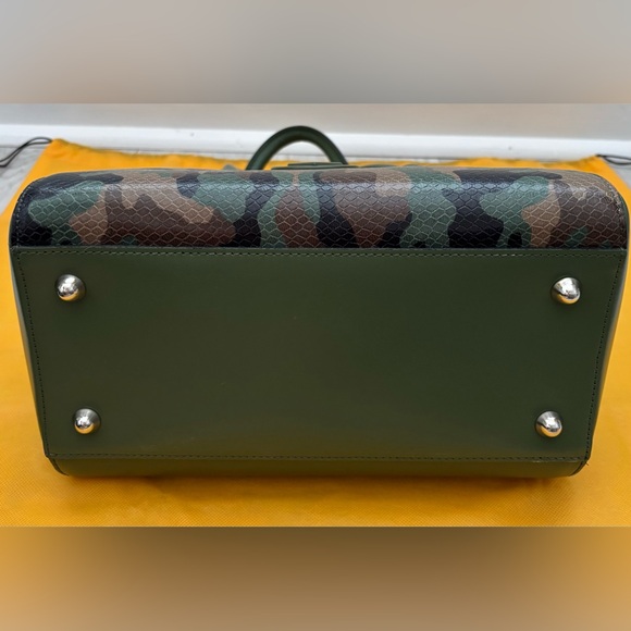 VALENTINO CAMOUFLAGE SNAKE SATCHEL BAG PURSE ~Original $1095 MSRP - Picture 5 of 10